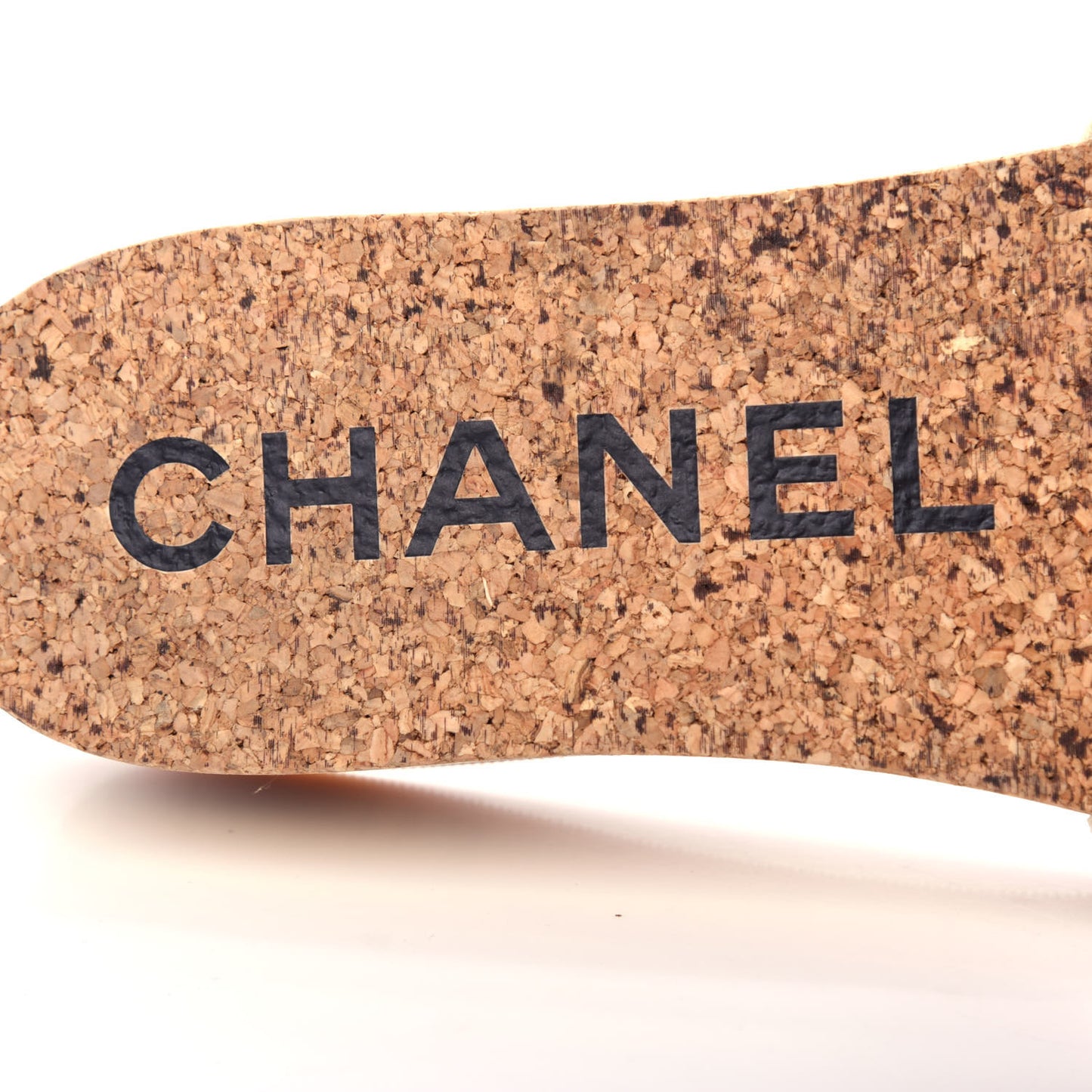 Tweed Cork CC Mule Sandal 37 White