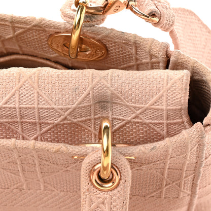 Christian Dior Canvas Embroidered Cannage Medium Lady D-Lite Pink 18 of 22