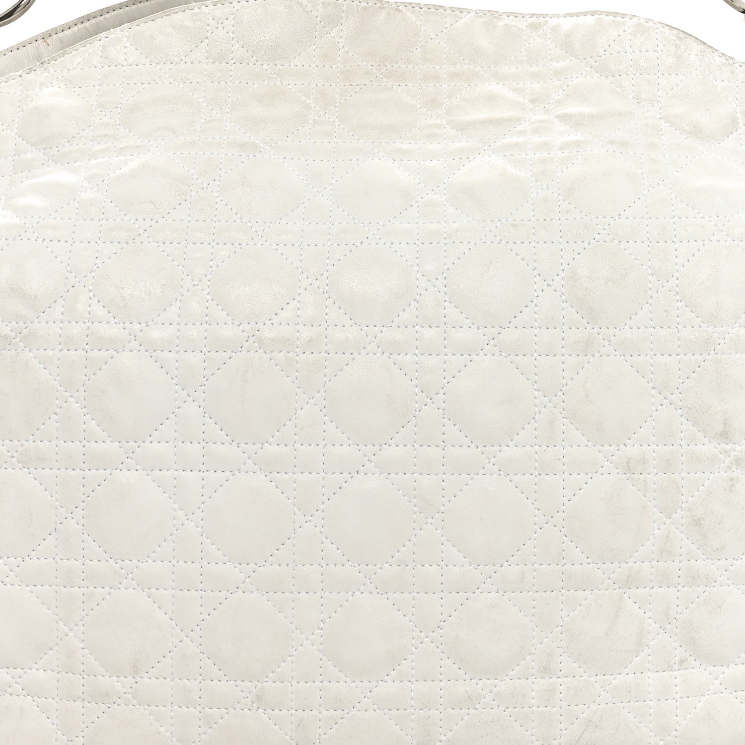 Christian Dior Lambskin Cannage Large Dior Soft Hobo White 8 of 12