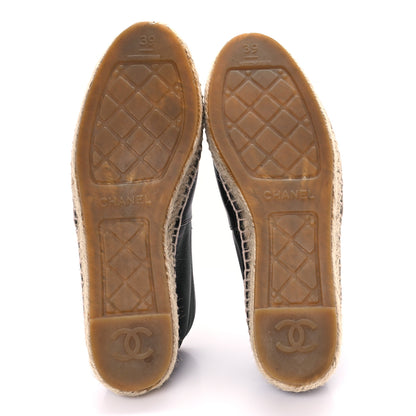Chanel Lambskin CC Espadrilles 39 Black 6 of 10