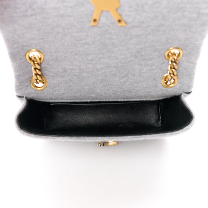Saint Laurent Jersey Wool Patchwork Monogram Mini Jamie Baguette Grigio 5 of 10