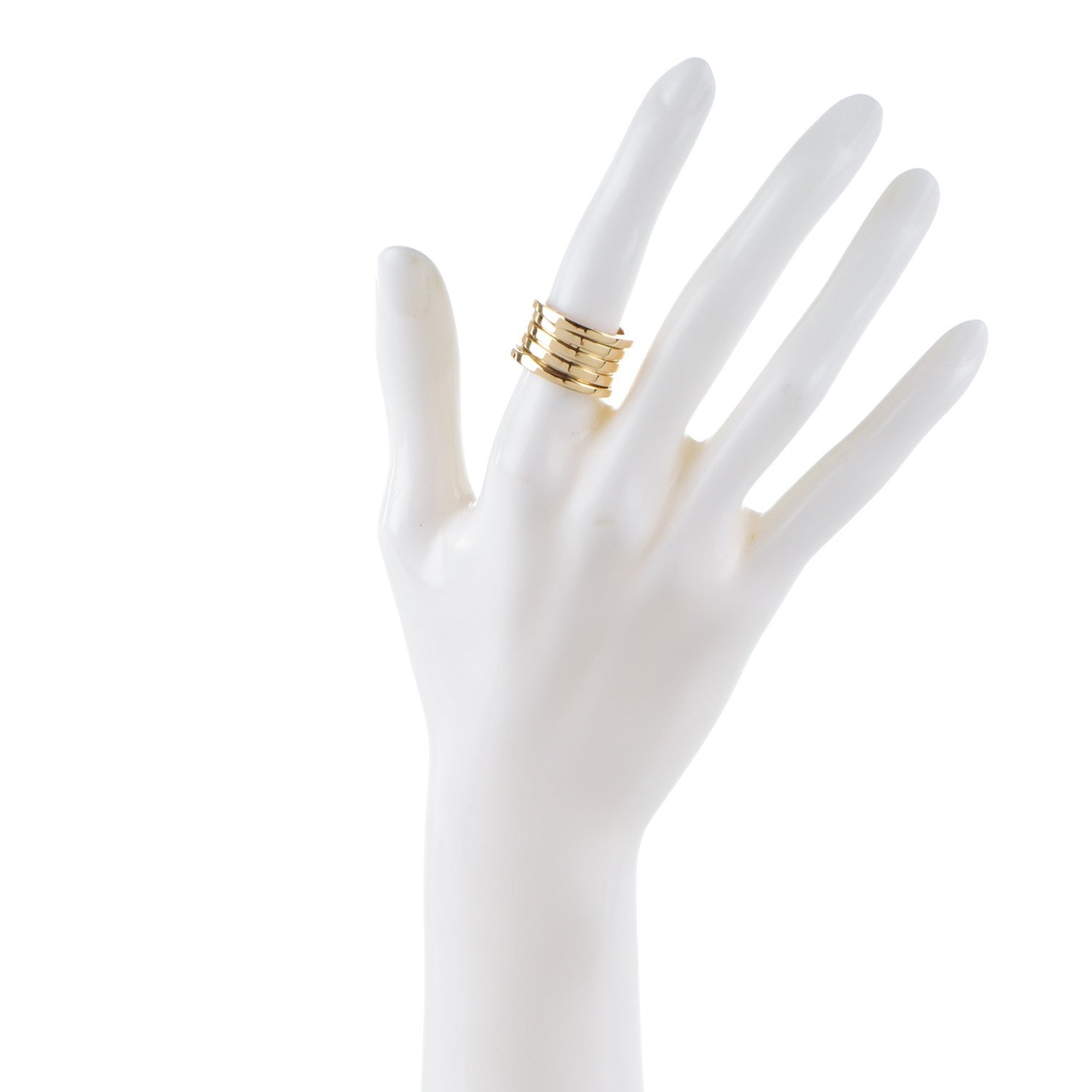 Bulgari 18K Yellow Gold B.Zero1 Four-Band Ring 51 5.75 2 of 4
