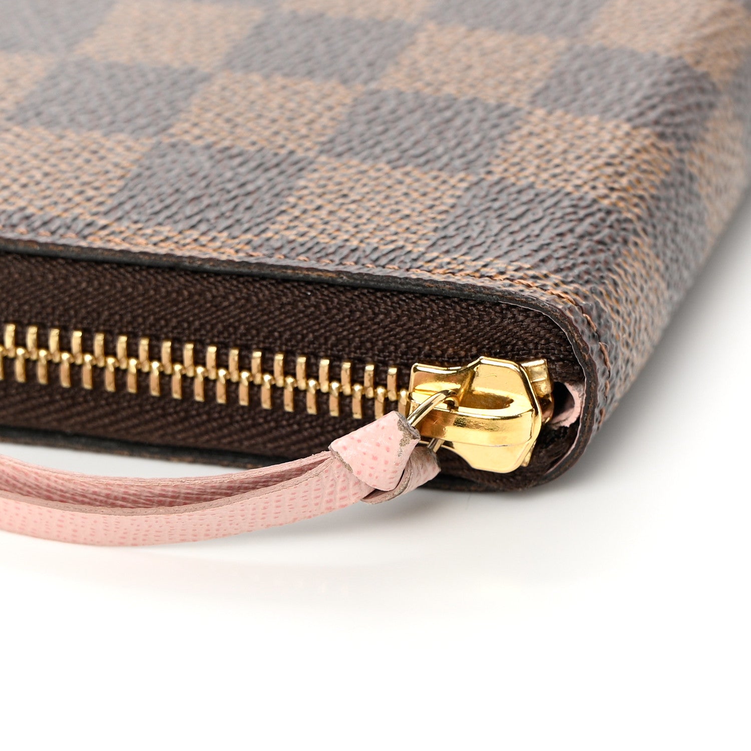 Louis Vuitton Damier Ebene Clemence Wallet Rose Ballerine 11 of 13