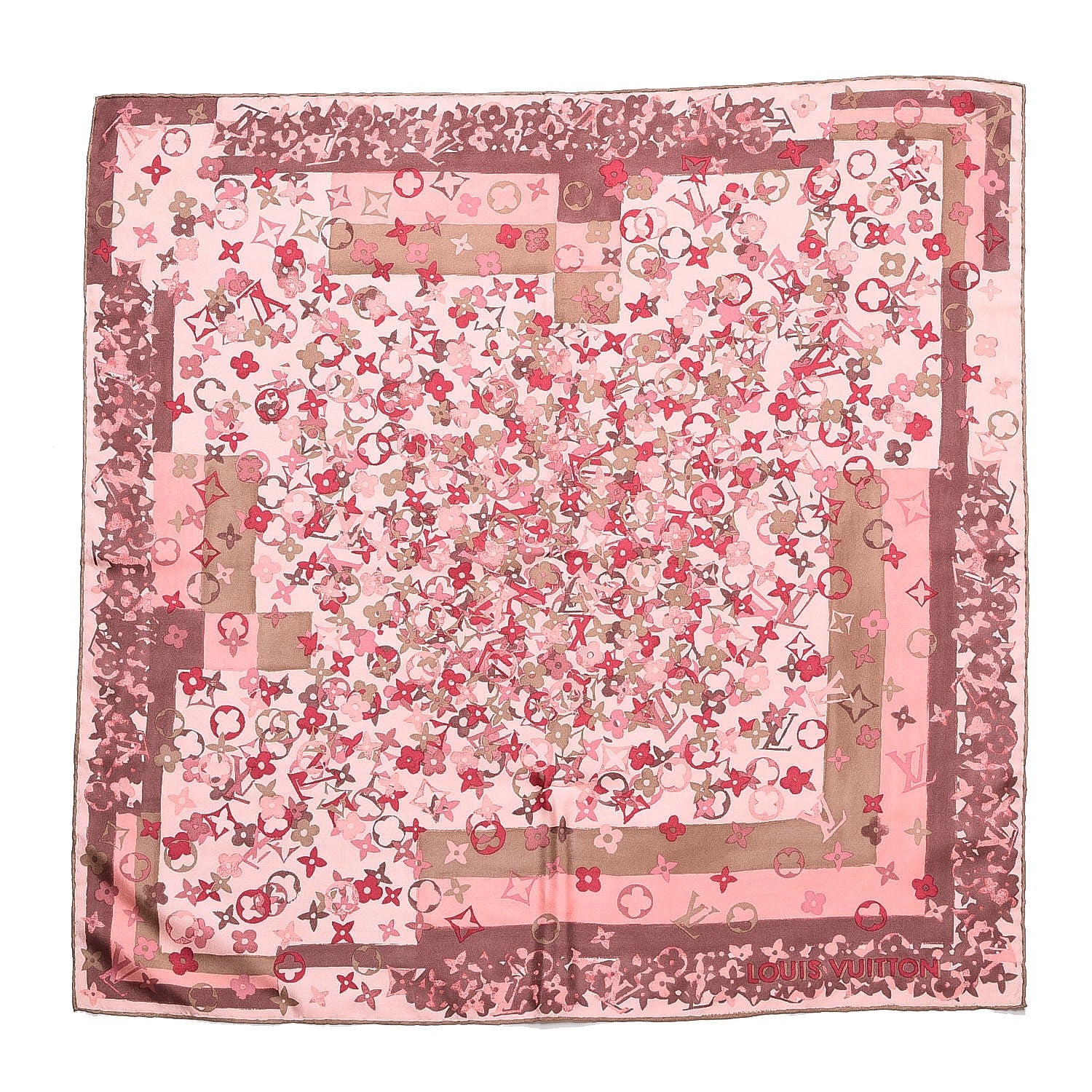 Louis Vuitton Silk Monogram Arty Square Scarf Pale Pink 1 of 4