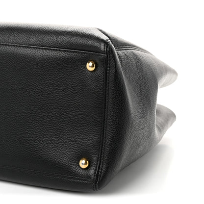 Chanel Calfskin Cerf Executive Shopper Tote Black 10 of 10