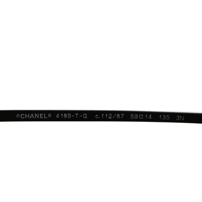 Chanel Aviator CC Sunglasses 4189-T-Q Black 5 of 7