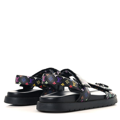 Louis Vuitton LV X TM Monogram Multicolor Sunset Flat Sandals 41 Black 5 of 9
