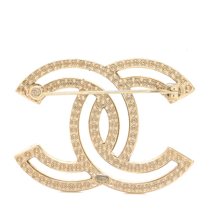 Chanel Crystal CC Brooch Light Gold 3 of 4