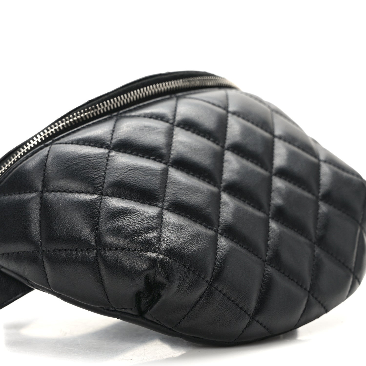Chanel Calfskin Quilted Waist Belt Bag Black 9 of 11