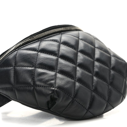 Chanel Calfskin Quilted Waist Belt Bag Black 9 of 11