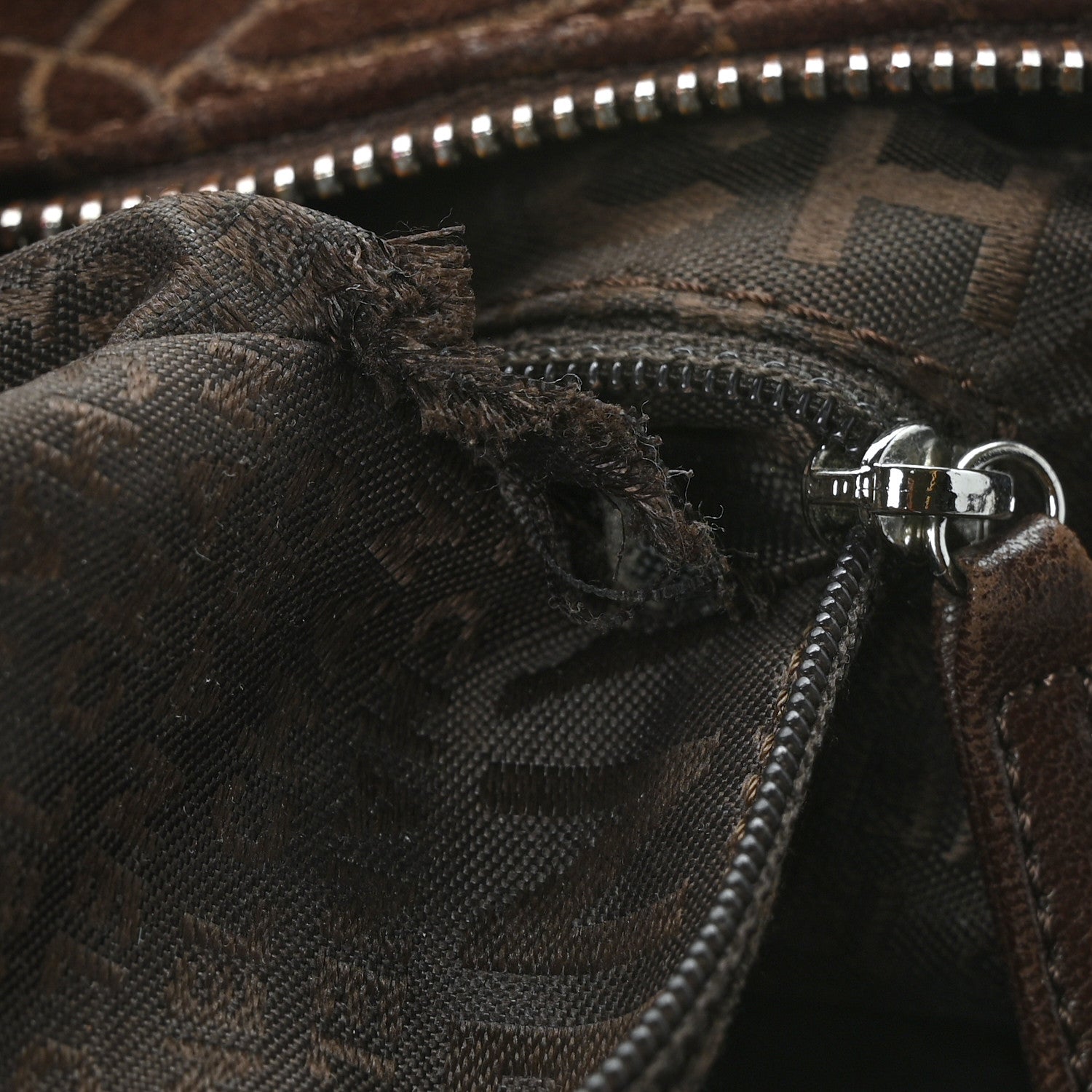 Chanel Suede Camellia Bowler Brown 10 of 12