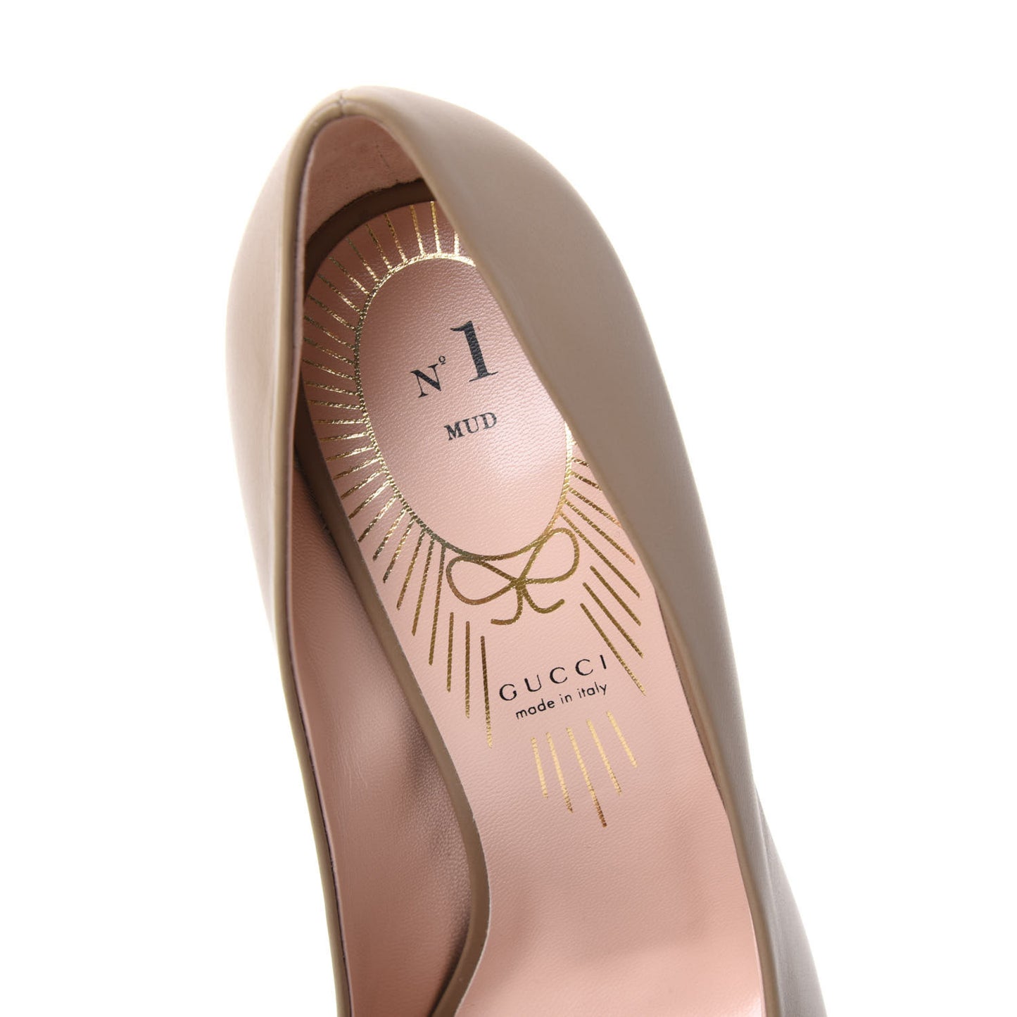 Nappa Bow High Heel Pumps 37 Brown