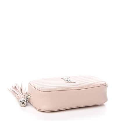 Saint Laurent Grain De Poudre Matelasse Monogram Mini Lou Camera Bag Marble Pink 3 of 10