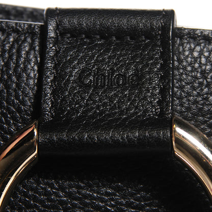 Chloe Grained Calfskin Suede Medium Faye Tote Black 15 of 18