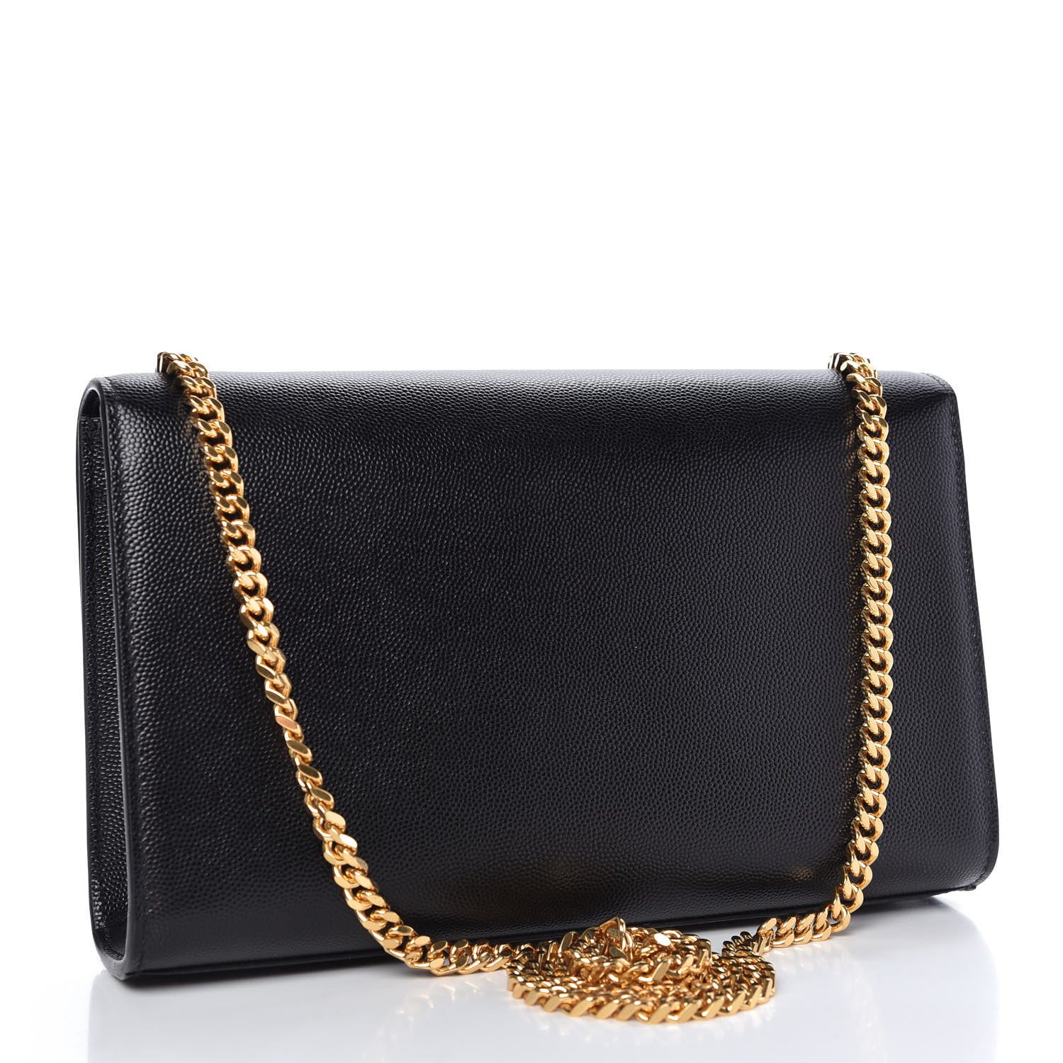 Saint Laurent Grain De Poudre Medium Classic Monogram Kate Satchel Black 3 of 9