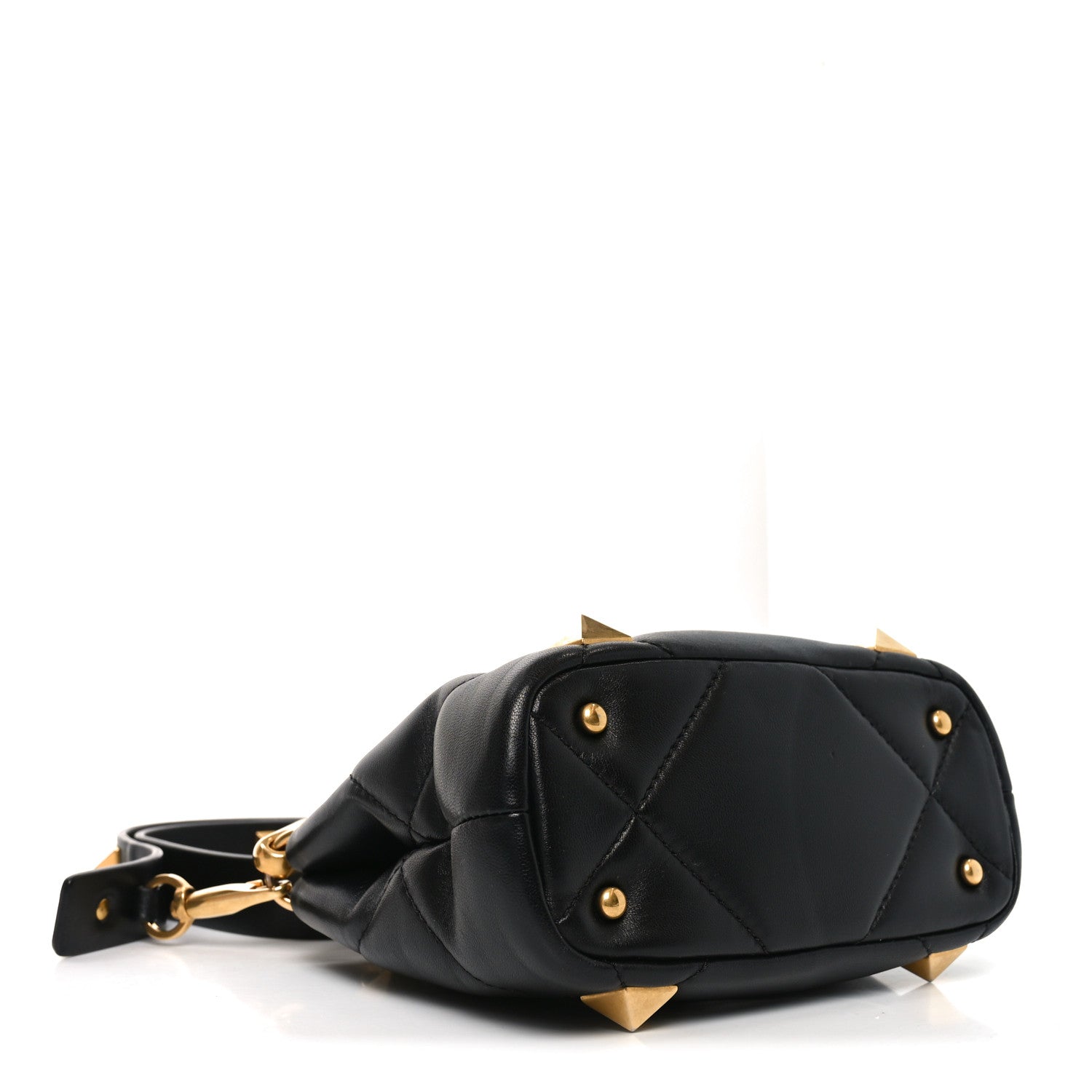 Valentino Garavani Nappa Mini Roman Stud The Handle Bag Black 4 of 9