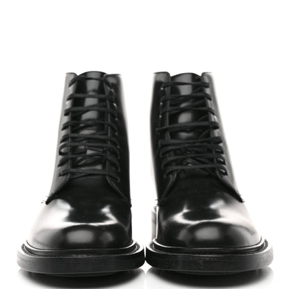 Saint Laurent Calfskin Womens Army Combat Boots 38 Black 2 of 9