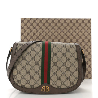 Gucci X BALENCIAGA BB Supreme Monogram Web Small Ophidia Shoulder Bag Beige New Acero 11 of 11