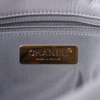 Chanel Goatskin Quilted Large Chanel 19 Flap Grey 6 of 11