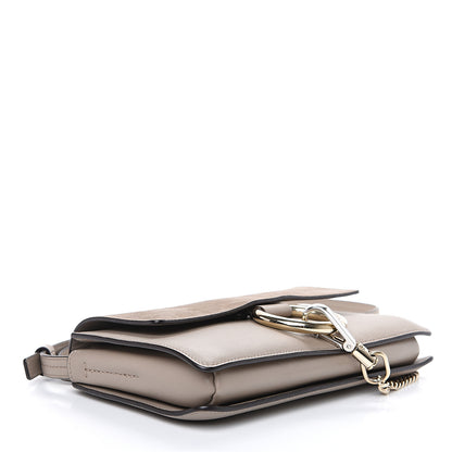 Chloe Suede Calfskin Small Faye Shoulder Bag Motty Grey 3 of 10