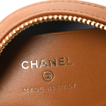 Chanel Denim Calfskin Quilted Coco Beach Top Handle Long Vanity Blue Brown 10 of 19