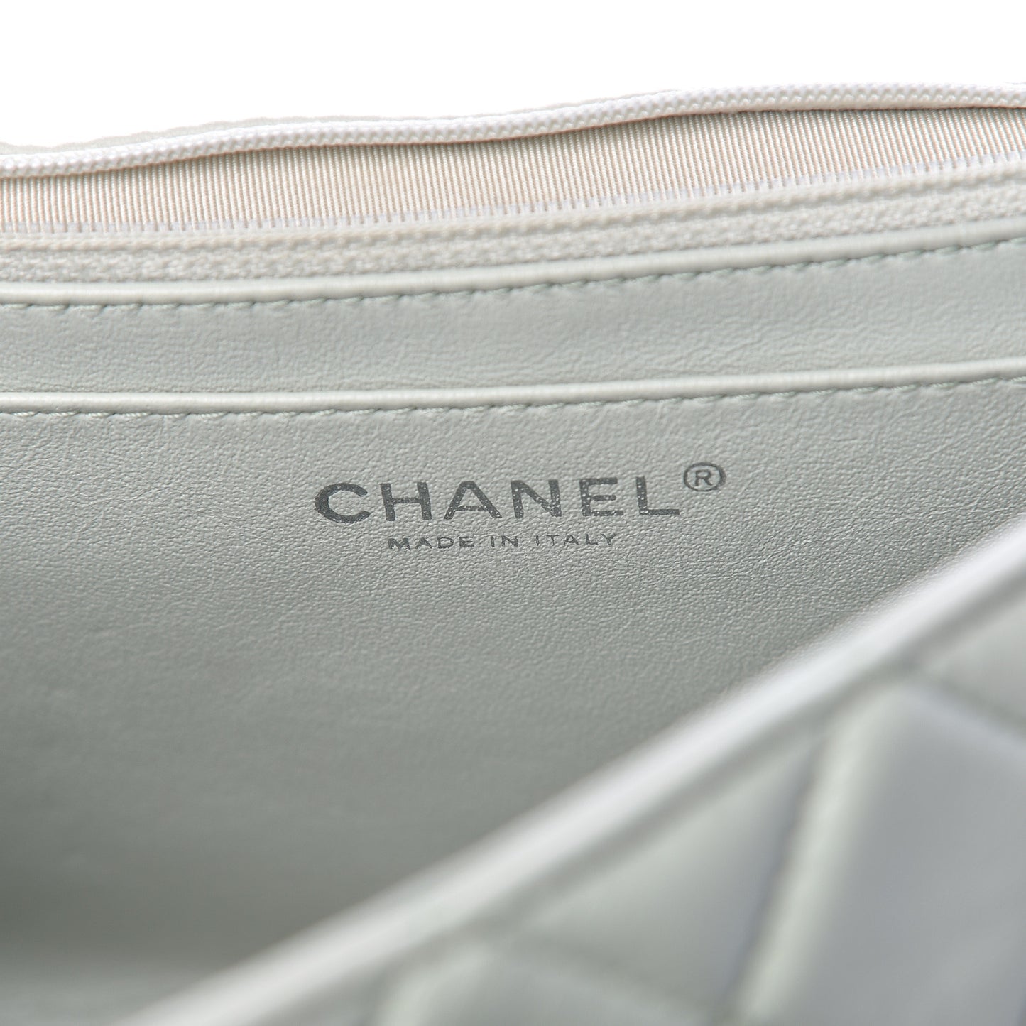 Lambskin Quilted Jumbo Single Flap Green
