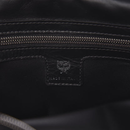 MCM Crushed Calfskin Logo Crossbody Bag Black 12 of 18