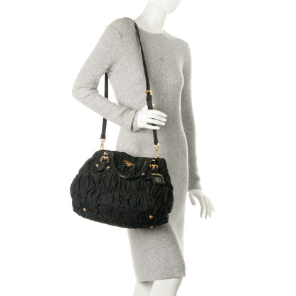 Prada Tessuto Nylon Gaufre Tote Nero Black 2 of 9