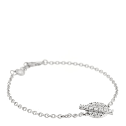Hermes 18K White Gold Diamond Finesse Bracelet SH 1 of 4