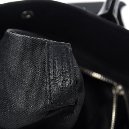 Saint Laurent Linen Calfskin Rive Gauche North South Tote Black 9 of 10