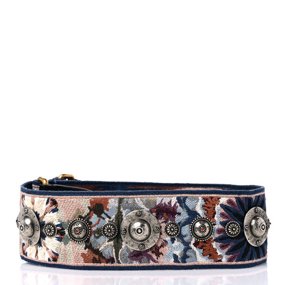 Christian Dior Canvas Embroidered Studded KaleiDiorscopic Shoulder Strap Multicolor 2 of 6