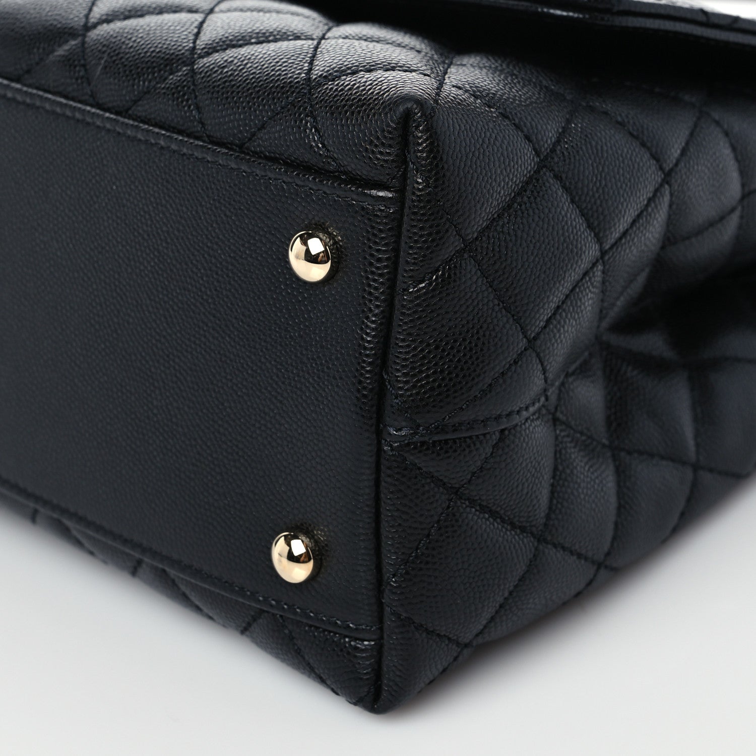 Chanel Caviar Quilted Small Coco Handle Flap Black 9 of 9