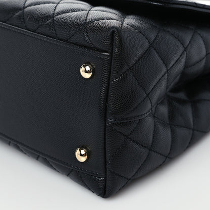 Chanel Caviar Quilted Small Coco Handle Flap Black 9 of 9