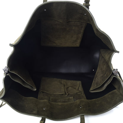 Balenciaga Baby Daim Suede Papier A4 Zip Around Tote Vert Militaire 5 of 10