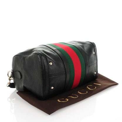 Gucci Calfskin Vintage Web Medium Boston Black 4 of 8