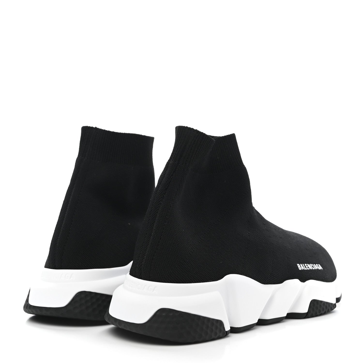 Balenciaga Neoprene Knit Mens Speed Sneakers 43 Black White 4 of 8