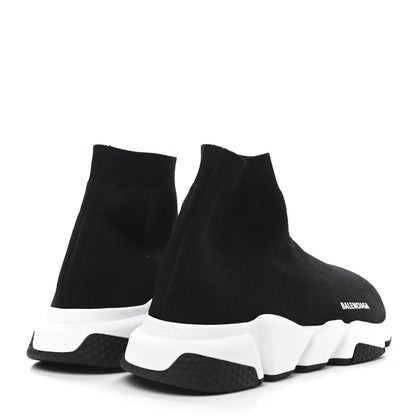 Balenciaga Neoprene Knit Mens Speed Sneakers 43 Black White 4 of 8