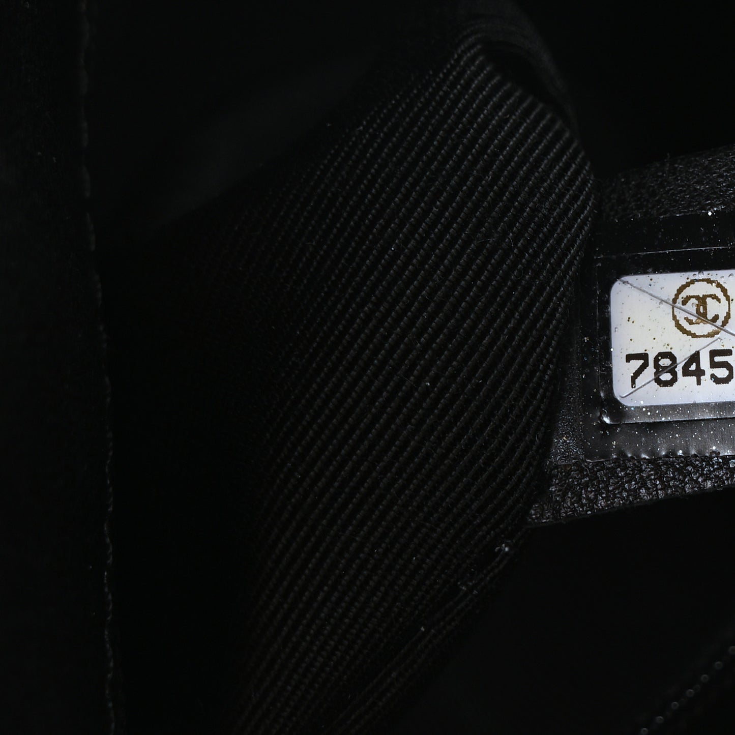 Lambskin Quilted CC Chocolate Bar Flap Black