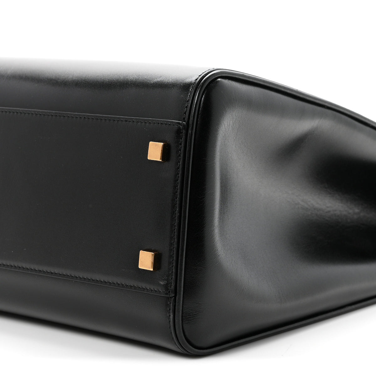 Smooth Calfskin Manhattan North South Shopper Tote Black