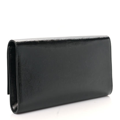 Saint Laurent Textured Patent Monogram Large Belle De Jour Clutch Black 3 of 8