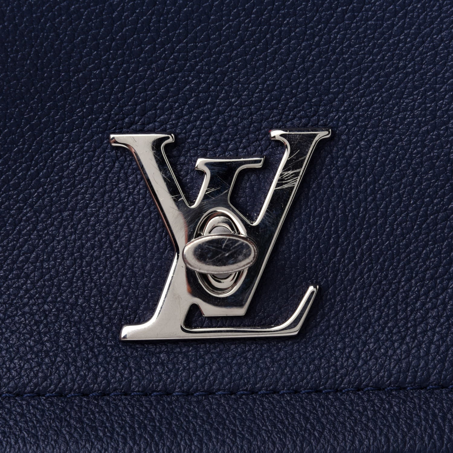 Louis Vuitton Calfskin Lockme II Chain Bag BB Marine Rouge 5 of 5