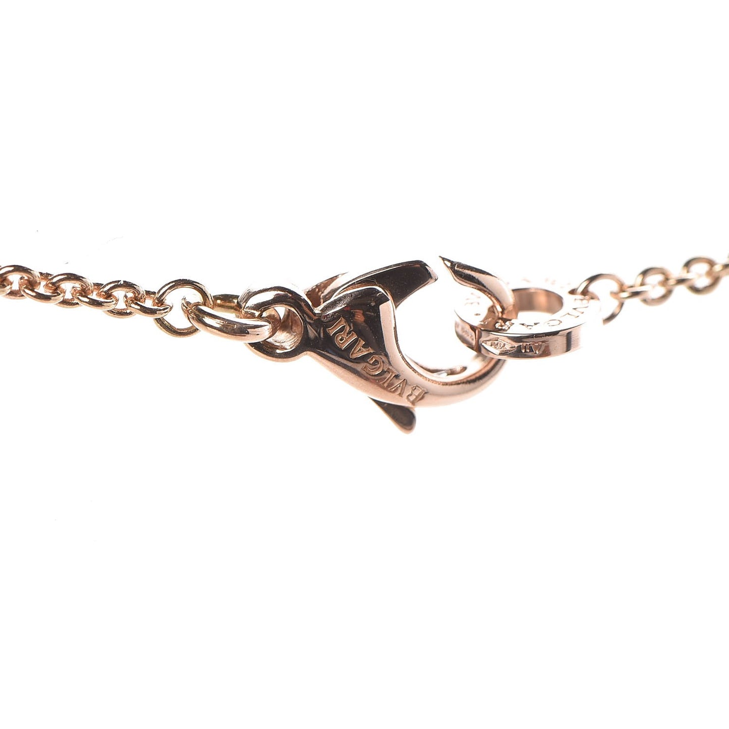 18K Rose Gold White Ceramic B.Zero1 Pendant Necklace