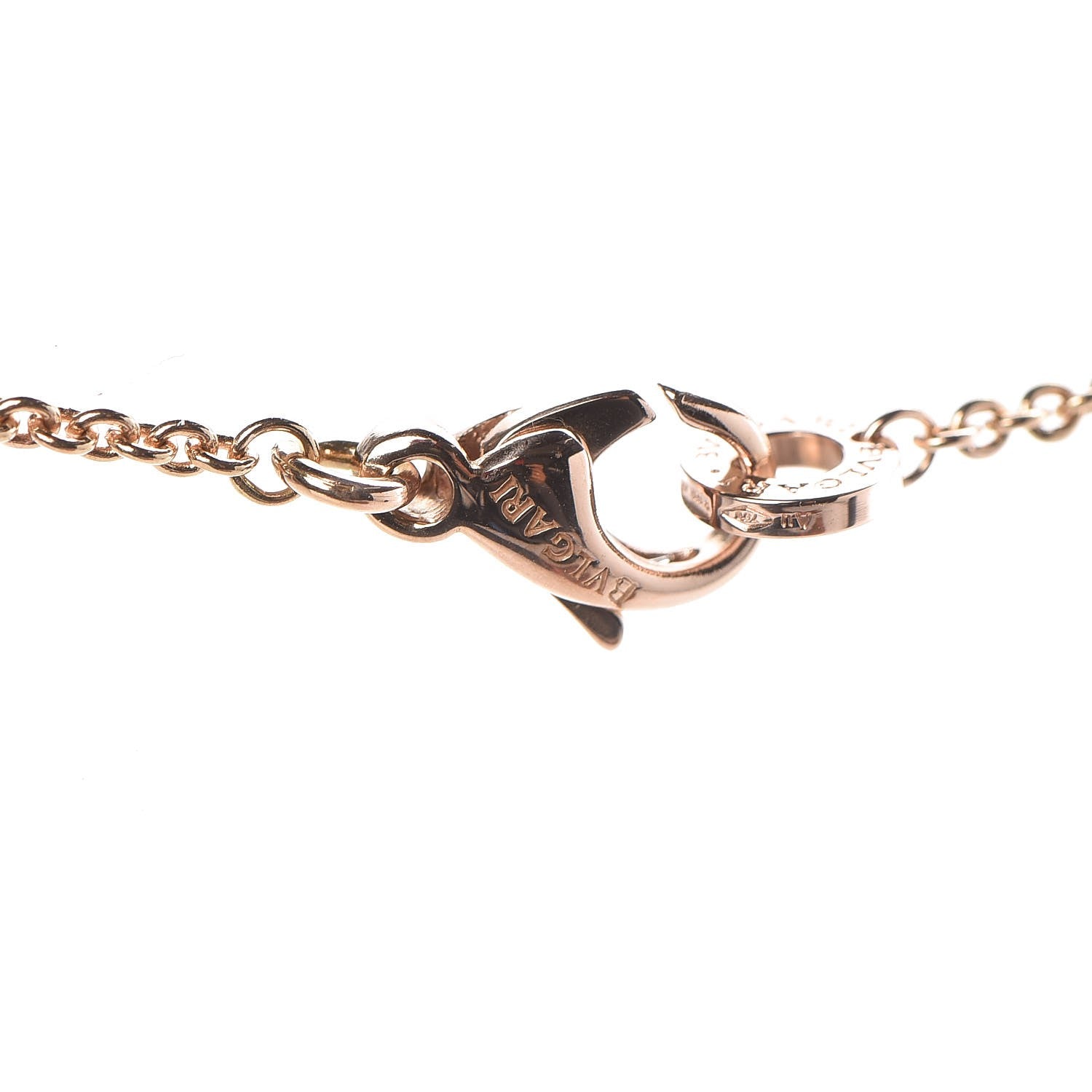 Bulgari 18K Rose Gold White Ceramic B.Zero1 Pendant Necklace 7 of 14