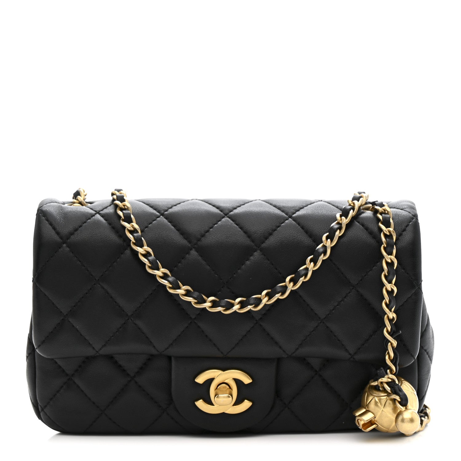 Chanel Lambskin Quilted Mini Rectangular Pearl Crush Flap Black 1 of 11