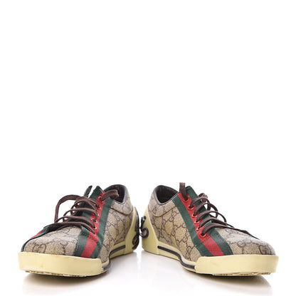 Gucci GG Monogram Web Womens Script Sneakers 38 Brown 5 of 12
