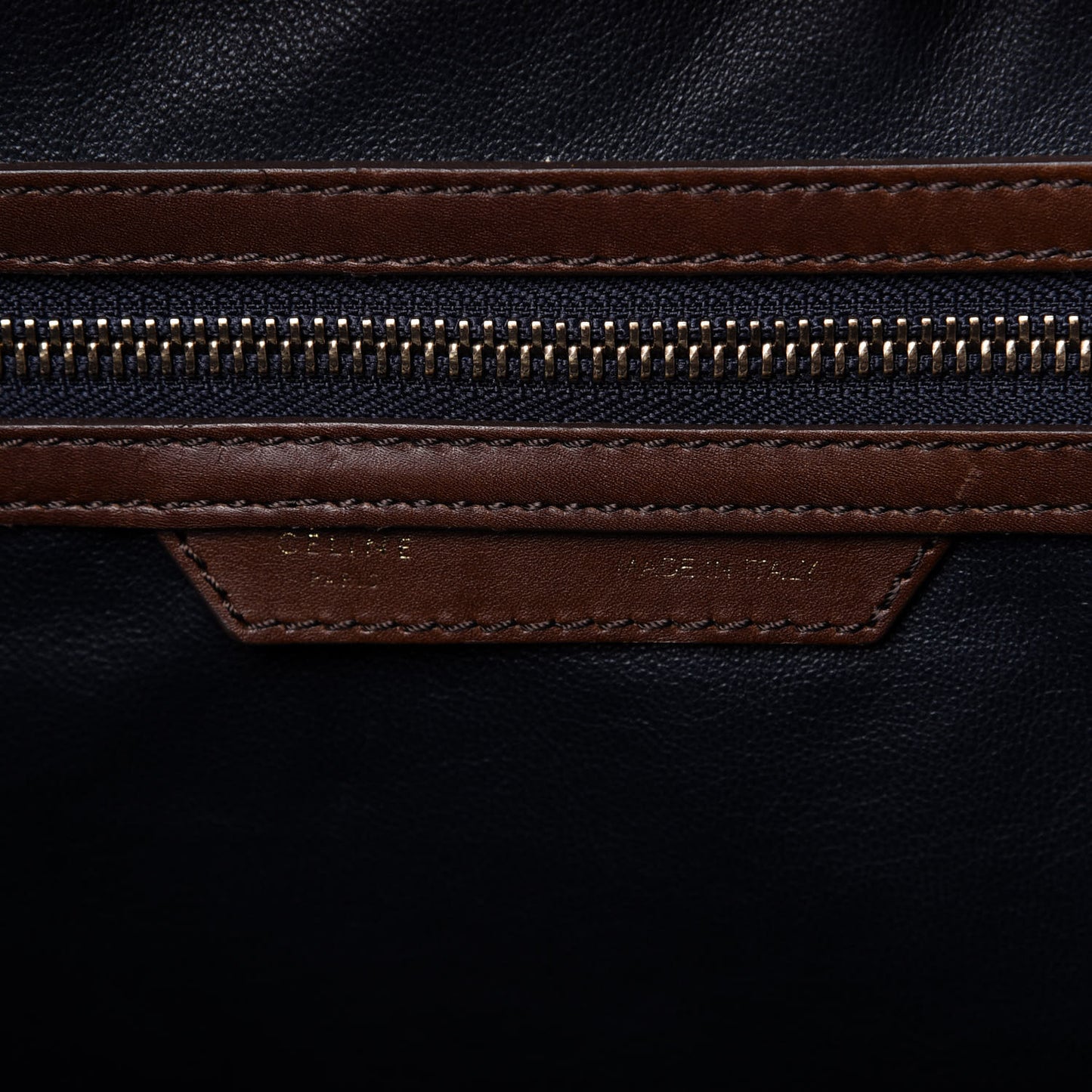 Smooth Calfskin Mini Tri-Color Luggage Navy