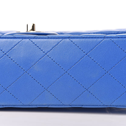 Chanel Lambskin Quilted Medium Double Flap Blue 15 of 18