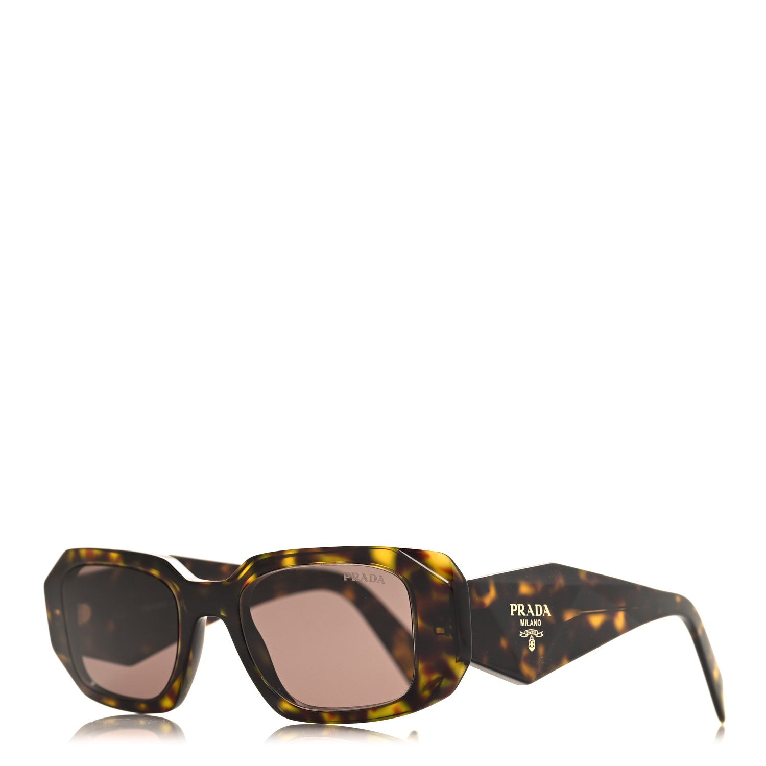 Prada Acetate Symbole Sunglasses SPR 17W Havana 1 of 7