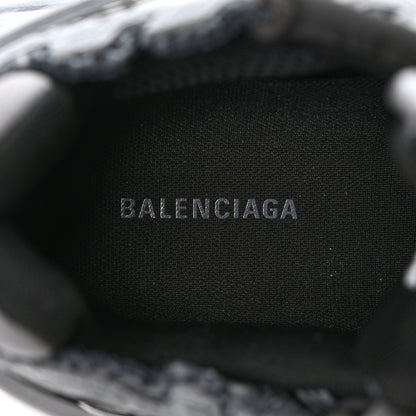 Balenciaga Mesh Rubber Distressed Mens Runner Sneakers 41 Black Grey 8 of 9