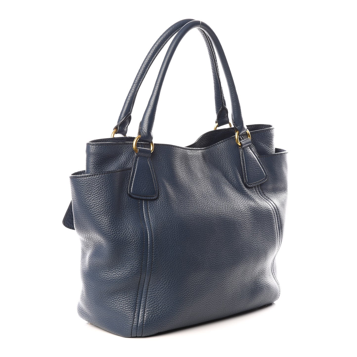Vitello Daino Side Pocket Hobo Bluette